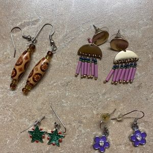 4 pair earrings